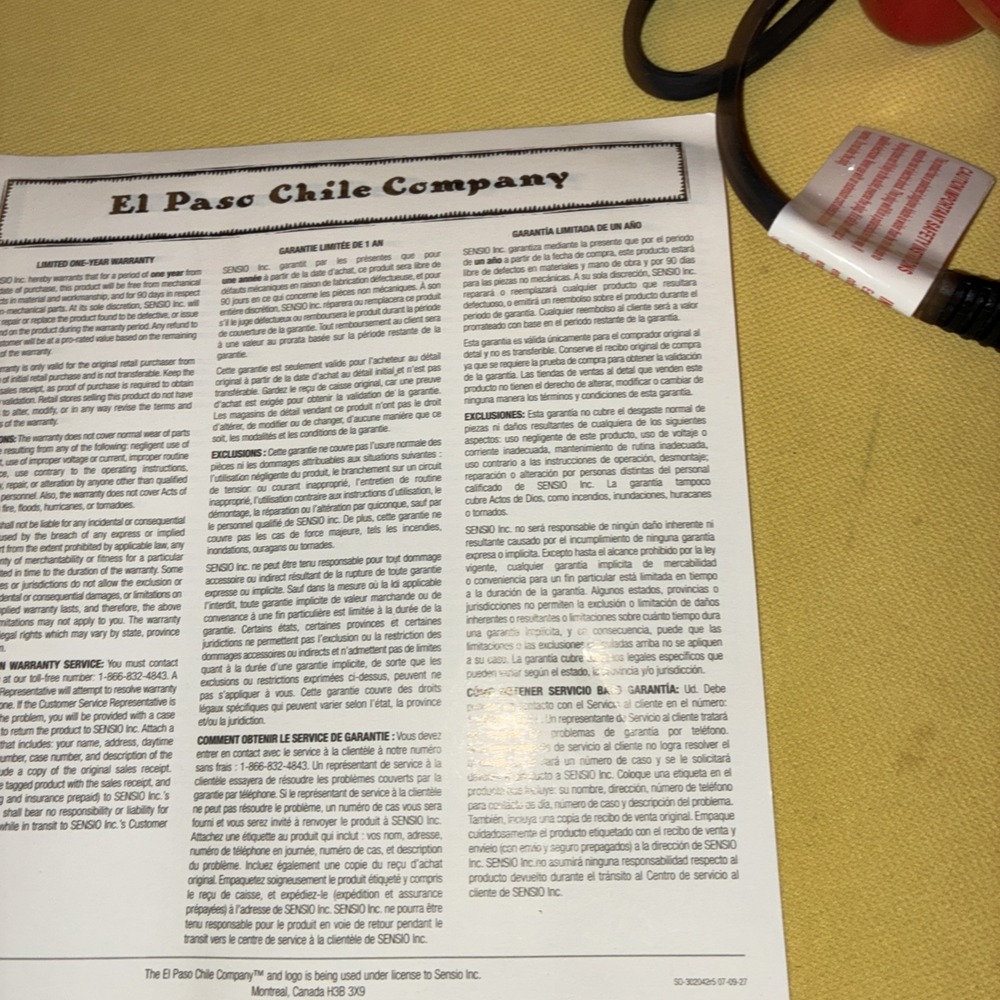 The El Paso Chile Company Quesadilla Maker S676 Red Pepper Design With No Box - Picture 3 of 9